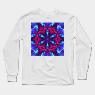 Psychedelic Hippie Pink and Blue Long Sleeve T-Shirt